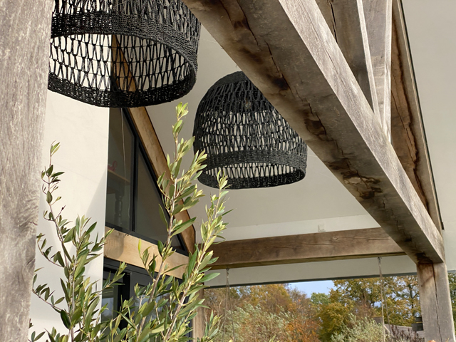Project buiten verlichting overkapping