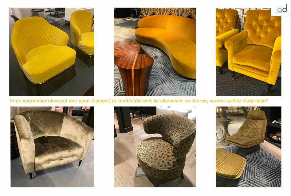Styling AD Woonadvies - Geel - Stoeltjes
